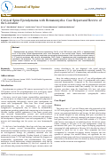 Cover page: Cervical Spine Ependymoma with Hematomyelia: Case Report and Review of the Literature
