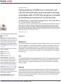 Cover page: How predictive of SARS-CoV-2 infection are clinical characteristics at presentation among individuals with COVID-like symptoms treated at the Mexican Institute of Social Security.