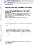 Cover page: Levocarnitine does not impair chemotherapy cytotoxicity against acute lymphoblastic leukemia