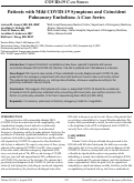 Cover page: Patients with Mild COVID-19 Symptoms and Coincident Pulmonary Embolism: A Case Series