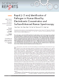 Cover page: Rapid (&lt;5 min) Identification of Pathogen in Human Blood by Electrokinetic Concentration and Surface-Enhanced Raman Spectroscopy