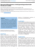 Cover page: Apocrine hidrocystoma: a slowly growing postauricular translucent nodule