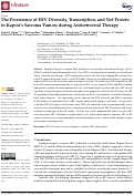 Cover page: The Persistence of HIV Diversity, Transcription, and Nef Protein in Kaposi’s Sarcoma Tumors during Antiretroviral Therapy