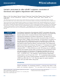 Cover page: Geriatric assessment in older alloHCT recipients: association of functional and cognitive impairment with outcomes