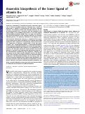 Cover page: Anaerobic biosynthesis of the lower ligand of vitamin B12