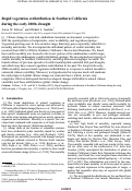 Cover page: Rapid vegetation redistribution in Southern California during the early 2000s drought