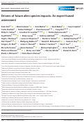 Cover page: Drivers of future alien species impacts: An expert-based assessment.