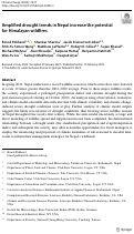 Cover page: Amplified drought trends in Nepal increase the potential for Himalayan wildfires