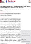 Cover page: Draft genome sequences of Butyrivibrio hungatei DSM 14810 (JK 615T) and Butyrivibrio fibrisolvens DSM 3071 (D1T).