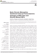 Cover page: Early Chronic Memantine Treatment-Induced Transcriptomic Changes in Wild-Type and Shank2-Mutant Mice.