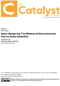 Cover page of Queer Mongering: The Violence of Asian American Fear on Queer Modalities