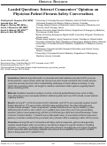 Cover page: Loaded Questions: Internet Commenters’ Opinions on Physician-Patient Firearm Safety Conversations