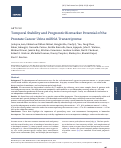 Cover page: Temporal Stability and Prognostic Biomarker Potential of the Prostate Cancer Urine miRNA Transcriptome