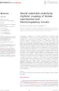 Cover page: Neural substrates underlying rhythmic coupling of female reproductive and thermoregulatory circuits.