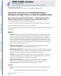 Cover page: Causes and Consequences of Chemotherapy Delays in Ambulatory Oncology Practices: A Multisite Qualitative Study.