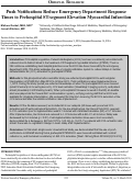 Cover page: Push Notifications Reduce Emergency Department Response Times to Prehospital ST-segment Elevation Myocardial Infarction