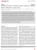 Cover page: Enhancing attention in children using an integrated cognitive-physical videogame: A pilot study