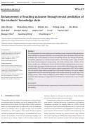 Cover page: Enhancement of teaching outcome through neural prediction of the students' knowledge state