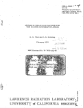 Cover page: MAGNETIC FIELD CALCULATIONS FOR THE 184-INCH SYNCHROCYCLOTRON