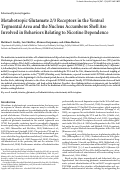 Cover page: Metabotropic glutamate 2/3 receptors in the ventral tegmental area and the nucleus accumbens shell are involved in behaviors relating to nicotine dependence