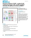 Cover page: Selective targeting of IL2Rβγ combined with radiotherapy triggers CD8- and NK-mediated immunity, abrogating metastasis in HNSCC.