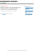 Cover page: Enhanced surface urban heat islands due to divergent urban-rural greening trends