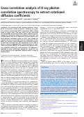 Cover page: Cross-correlation analysis of X-ray photon correlation spectroscopy to extract rotational diffusion coefficients