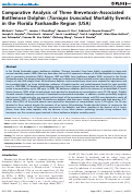 Cover page: Comparative Analysis of Three Brevetoxin-Associated Bottlenose Dolphin (Tursiops truncatus) Mortality Events in the Florida Panhandle Region (USA)