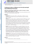 Cover page: Preliminary evidence of different and clinically meaningful opioid withdrawal phenotypes