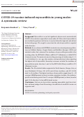 Cover page: COVID‐19 vaccine induced myocarditis in young males: A systematic review