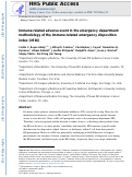 Cover page: Immune-related adverse event in the emergency department: methodology of the immune-related emergency disposition index (IrEDi).