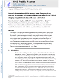 Cover page: Numerical evaluation of high-energy, laser-Compton x-ray sources for contrast enhancement and dose reduction in clinical imaging via gadolinium-based K-edge subtraction.