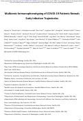 Cover page: Multiomic Immunophenotyping of COVID-19 Patients Reveals Early Infection Trajectories