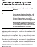 Cover page: Single-photon absorption and emission from a natural photosynthetic complex