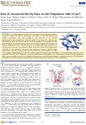 Cover page: Role of Conserved Gly-Gly Pairs on the Periplasmic Side of LacY