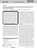 Cover page: A Thorium Metal‐Organic Framework with Outstanding Thermal and Chemical Stability