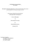 Cover page: Investigation of Mosquitocidal Activity of Paraclostridium bifermentans serovar malaysia and Bacillus thuringiensis subspecies israelensis