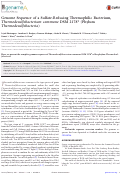 Cover page: Genome Sequence of a Sulfate-Reducing Thermophilic Bacterium, Thermodesulfobacterium commune DSM 2178T (Phylum Thermodesulfobacteria)