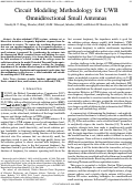Cover page: Circuit modeling methodology for UWB omnidirectional small antennas