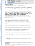 Cover page: Concordance between clinical outcomes in the Systolic Blood Pressure Intervention Trial and in the electronic health record.