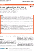 Cover page: Programmed death-ligand 1 (PD-L1) is expressed in a significant number of the uterine cervical carcinomas.