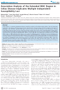 Cover page: Association Analysis of the Extended MHC Region in Celiac Disease Implicates Multiple Independent Susceptibility Loci