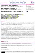 Cover page: Doxycycline with or without famciclovir for infectious ophthalmic and respiratory disease: a prospective, randomized, masked, placebo-controlled trial in 373 kittens