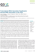 Cover page: ­­­­Transcriptome-Wide Association Supplements Genome-Wide Association in Zea mays