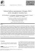 Cover page: Tethered balloon measurements of biogenic VOCs in the atmospheric boundary layer