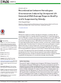 Cover page: Recombination between Homologous Chromosomes Induced by Unrepaired UV-Generated DNA Damage Requires Mus81p and Is Suppressed by Mms2p