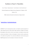 Cover page: Synthesis of hcp-Co nanodisks