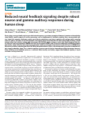 Cover page: Reduced neural feedback signaling despite robust neuron and gamma auditory responses during human sleep