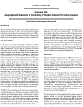 Cover page: A Double HIT: Anaphylactoid Reactions in the Setting of Heparin-Induced Thrombocytopenia