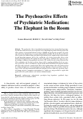 Cover page: The psychoactive effects of psychiatric medication: the elephant in the room.